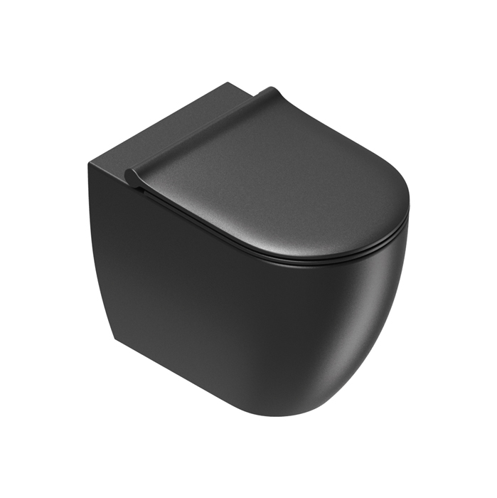 Унитаз напольный безободковый Catalano SFERA 514550001 55x35 см универс.слив смыв Tornado покрытие Cataglaze+ без крепежа ФОТО