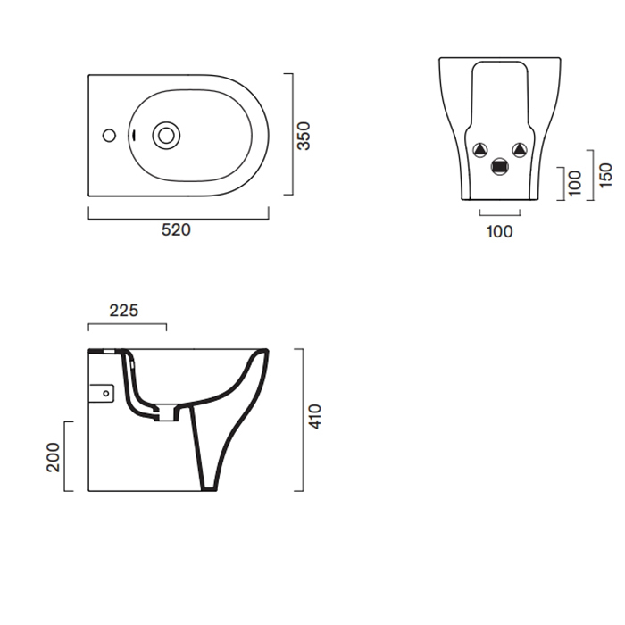 Биде напольное Catalano Sfera 519421001 52x35см ФОТО