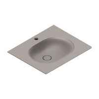 Раковина Catalano Sfera 520611032 60x50 см с 1 отверстием цвет Tortora Satinato схема 1