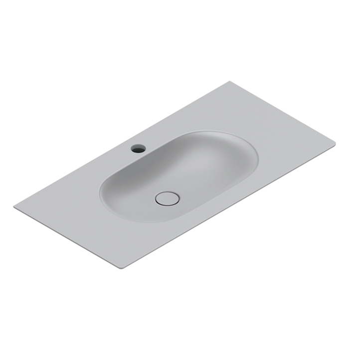 Изображение Раковина Catalano Sfera 521011023 100x50 см с 1 отверстием цвет Cemento Satinato