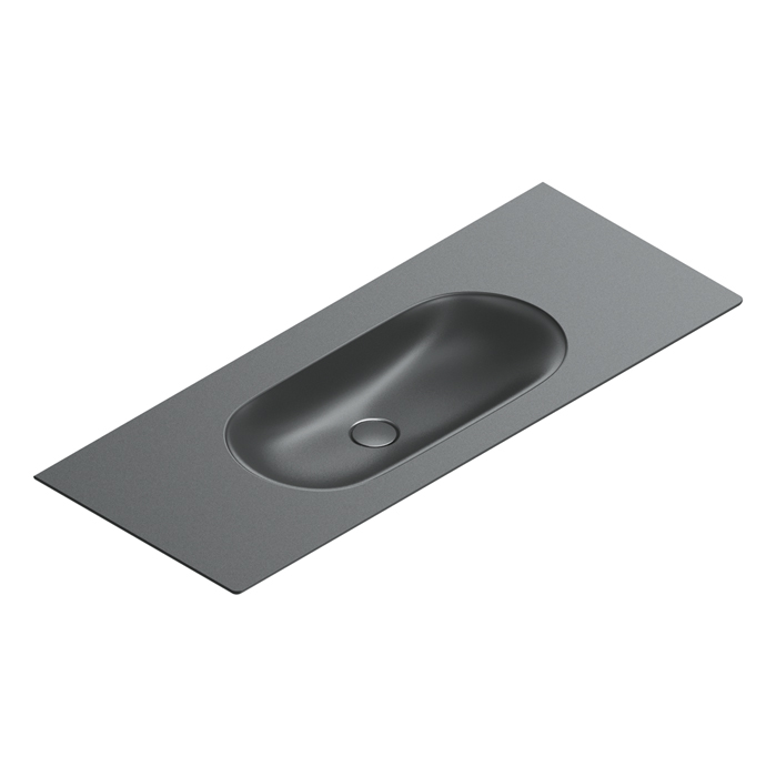 Раковина Catalano Sfera 521260022 125x50 см без отверстий цвет черный матовый