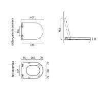 Сиденье Catalano Sfera/Zero 551000001 цвет белый глянцевый схема 2
