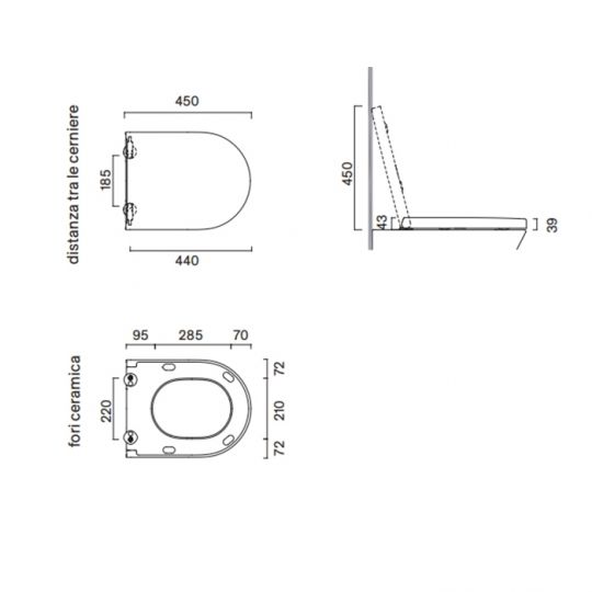 Сиденье Catalano Sfera/Zero 551000001 цвет белый глянцевый схема 2