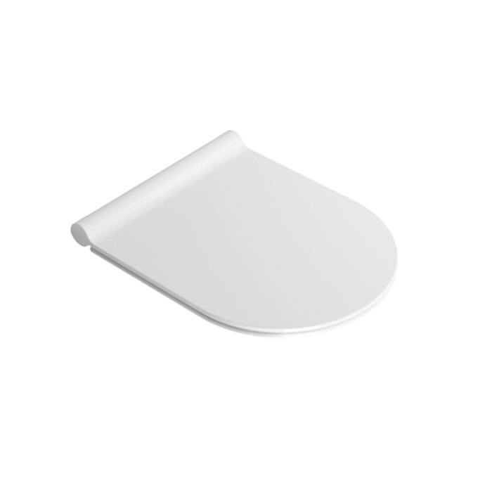 Изображение Сиденье для унитаза моноблок Catalano Sfera 551210001 с микролифтом тонкое цвет белый глянцевый