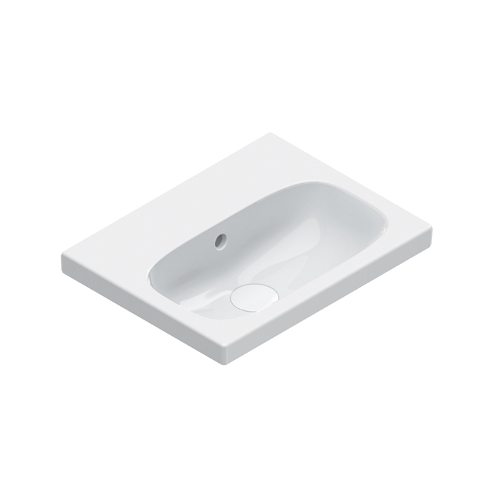 Изображение Раковина встраиваемая или подвесная Catalano Alvea 620450001 45x35 см покрытие Cataglaze+ цвет белый глянцевый