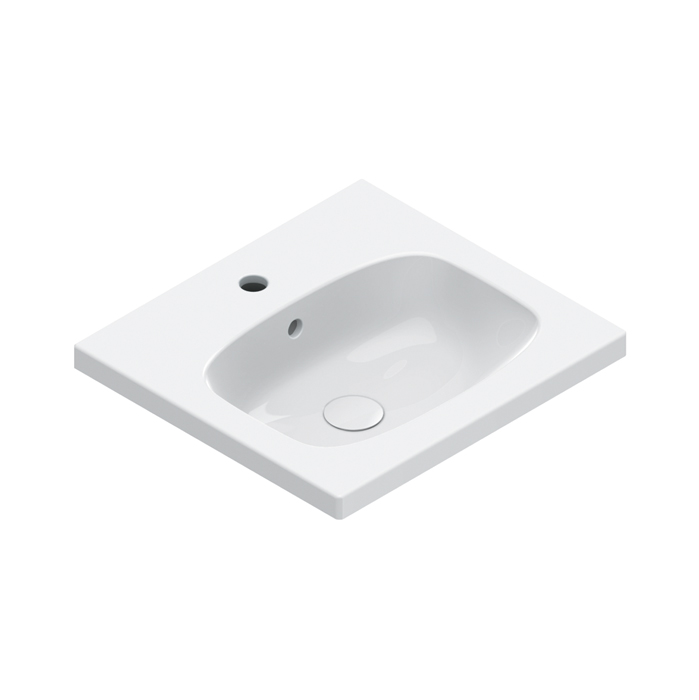 Раковина встраиваемая/подвесная Catalano Alvea 620500001 50x46 см покрытие Cataglaze+ цвет белый глянцевый ФОТО