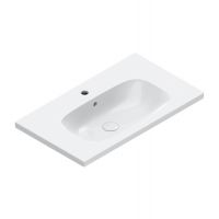 Раковина встраиваемая/подвесная Catalano Alvea 80x46 см покрытие Cataglaze+ цвет белый глянцевый схема 2