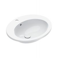 Раковина Catalano Italy 725611001 61x51 см встраиваемая с 1 отверстием цвет белый глянцевый схема 1