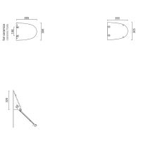 Крышка для писсуара Catalano Comfort 951600021 с микролифтом цвет: белый матовый схема 2