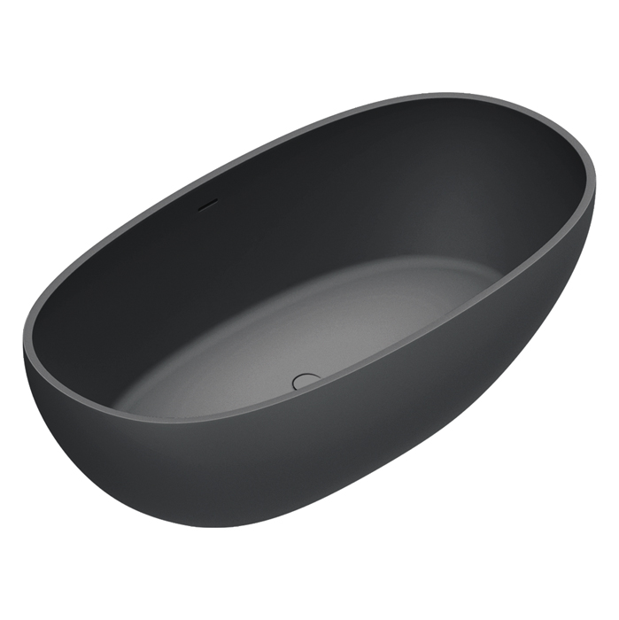 Отдельностоящая ванна Catalano Solid 7239020022 176х91 см с переливом цвет: черный матовый