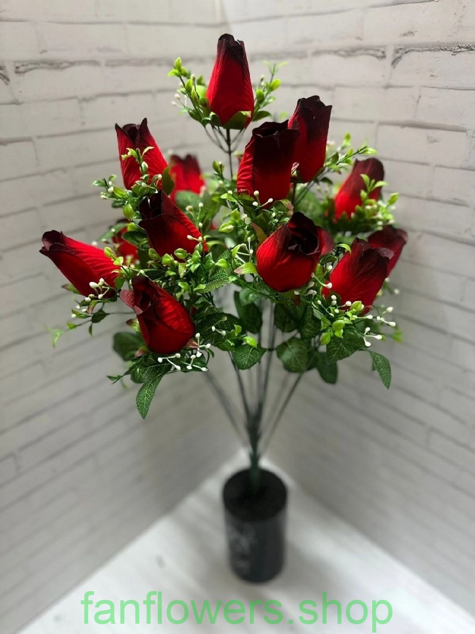 Искусственные цветы розы 20 шт