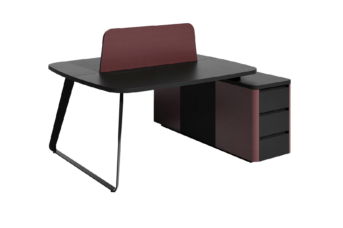 Рабочая станция на 2 места с опорной тумбой