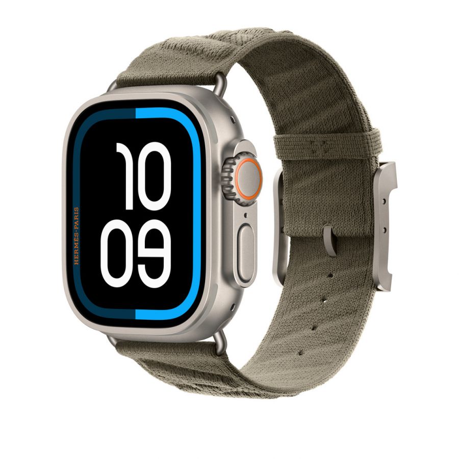 Часы Apple Watch Hermès Ultra 3 GPS + Cellular 49mm Titanium Case with Gris Titane En Mer - оригинал