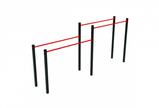 Кроссфит Брусья двойные ЧсКр 3780х720х1500