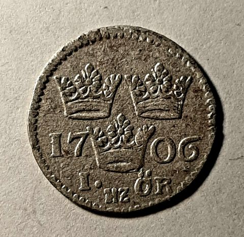 1 эре 1706 Швеция Карл XII Русско-шведская война AUNC