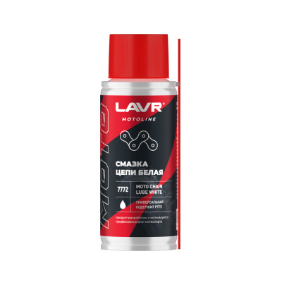 Lavr Motoline Смазка цепи для мотоциклов белая, 140мл