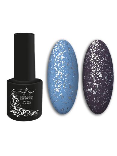 "POTAL MATE SILVER" матовый топ с поталью без липкого слоя PМST