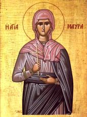 Икона Мавра Константинопольская Преподобная (рукописная)