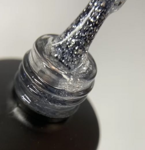 "POTAL SILVER" глянцевый топ с поталью без липкого слоя PGST