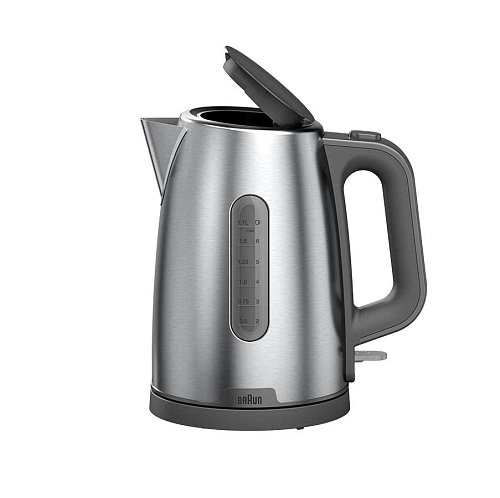 Чайник Braun WK1500BK PurShine 1.7л. 2200Вт черный/нержавеющая сталь (металл/пластик)