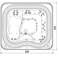 Спа бассейн Jacuzzi Profile Base 235х211 см схема 2