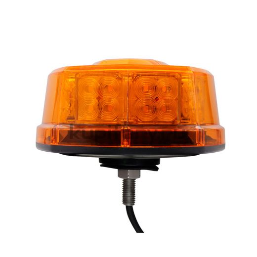 Светодиодный проблесковый маяк оранжевый 80 мм 32 LED c резьбой PRO KARAVAN