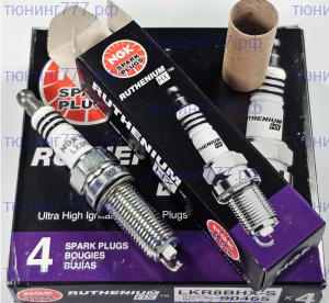 Свечи зажигания, NGK Ruthenium, комплект для: Чери, Эксид, ГАК, Джетур