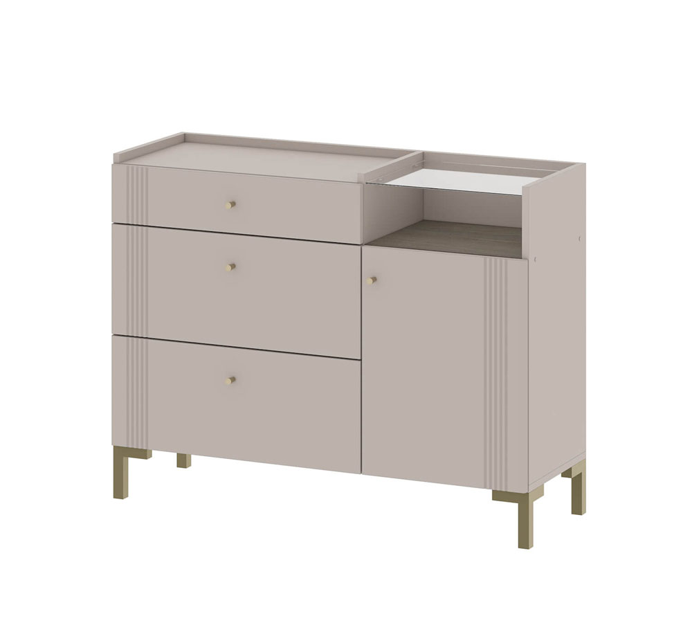 Одетта Комод с ящиками и створкой (КМ1)