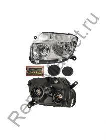 Фара левая под корректор хром Renault Duster 10-