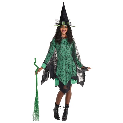 Шляпа Ведьмы с пряжкой черная длинная