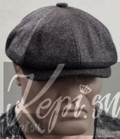 Кепка шерстяная восьмиклинка Острые козырьки крап