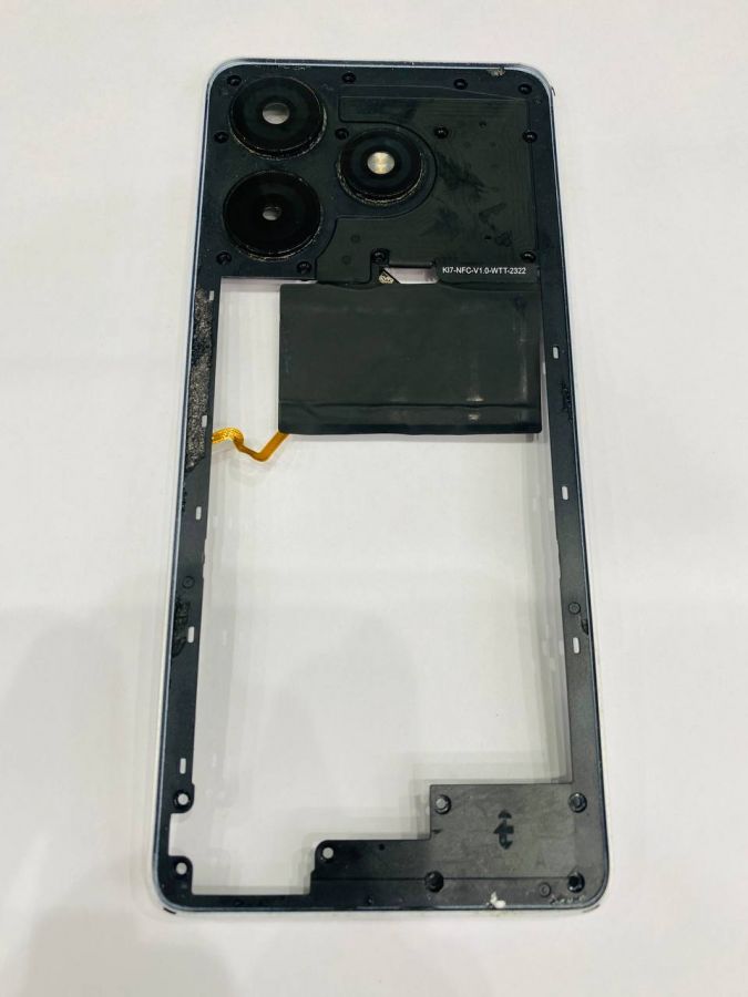 Tecno spark 10 Pro (средняя часть) оригинал с разбора с отпечатком пальцев белый