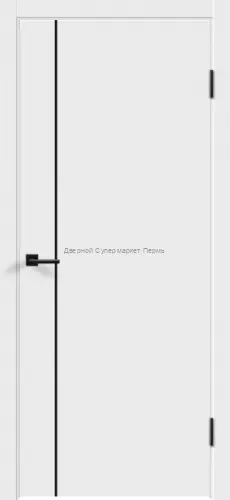 Дверь эмаль Velldoris FLAT M1, молдинг черный, кромка черная