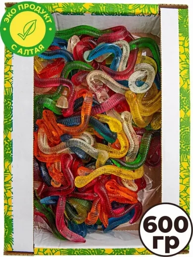 Мармелад "Каравайка" желейный "Черви" 600гр Мармелад "Каравайка" желейный "Черви" 600гр