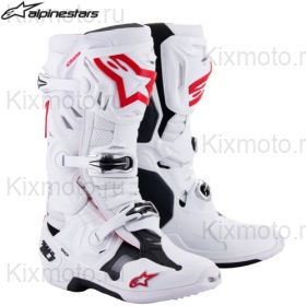 Ботинки Alpinestars Tech 10 Supervented, бело-красные