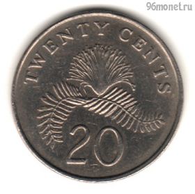 Сингапур 20 центов 1987