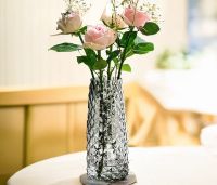 Ваза стекло D 10 * H 21,5 см, цвет серый