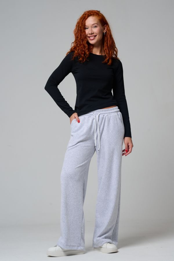 67190 брюки женские [серый меланж]