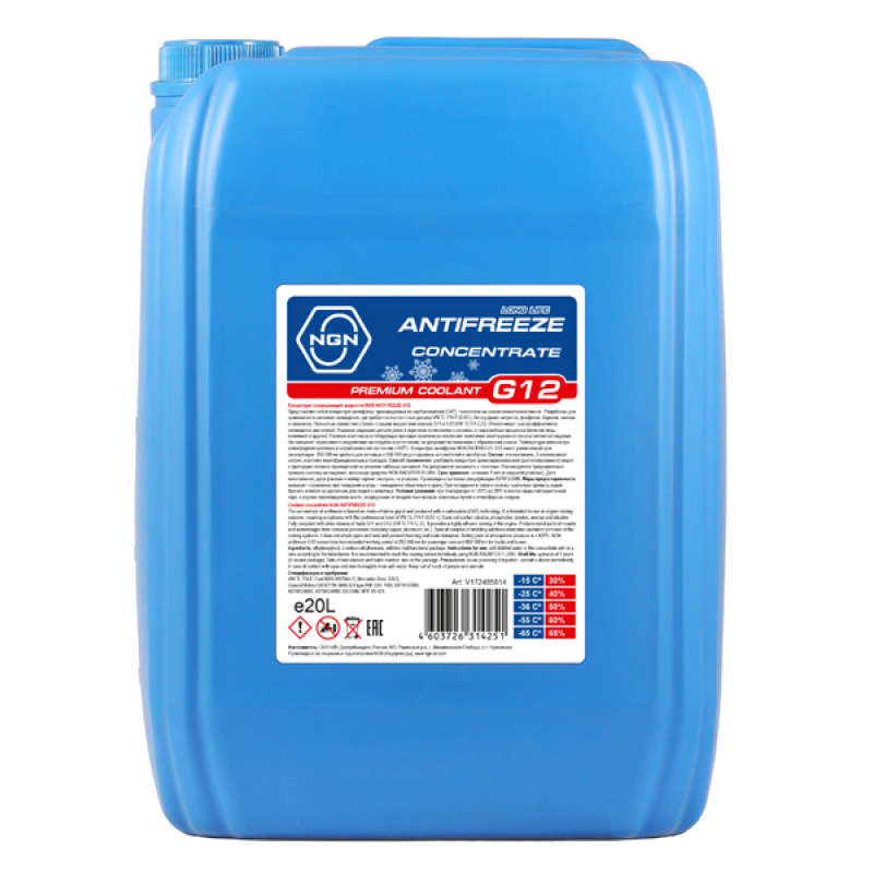 NGN Antifreeze G12 Concentrate, 20л