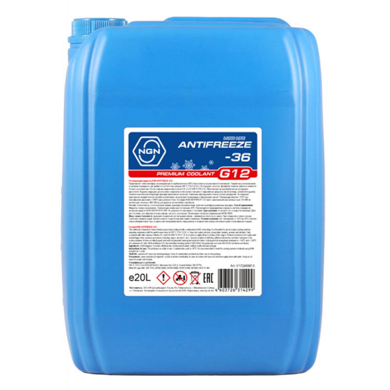 NGN Antifreeze G12 Concentrate -36, 20л