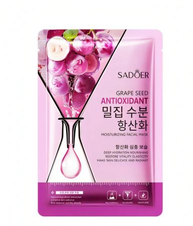 Тканевая маска для лица Sadoer с экстрактом винограда 25 мл