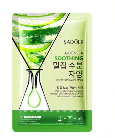 Маска тканевая для лица Sadoer с экстрактом алоэ 25 мл