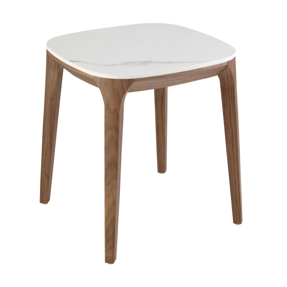Приставной столик 2133/ET933 из мраморной керамики и ореха Приставной столик 2133/ET933 из мраморной керамики и ореха