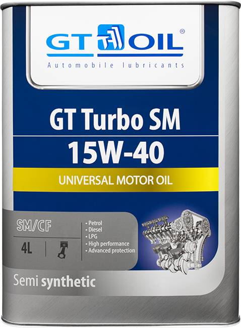 GT OIL Turbo SM 15W-40, 4л