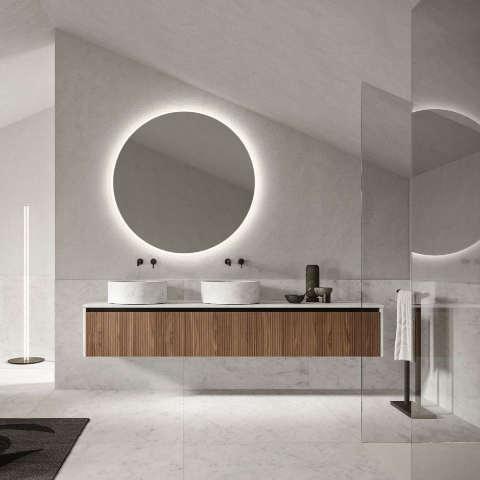 Изображение Подвесной модульный комплект Mildue Sintesi 24.01, с двумя накладными раковинами