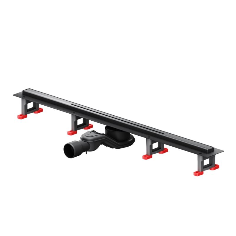 W01SC-S11-080-05BM MasterFlow Трап AM.PM для душа линейный универс затвор Slim line 80см цвет черн мат