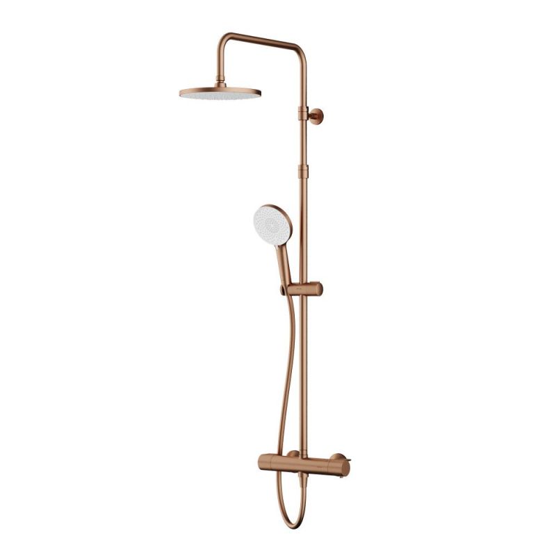 Душевая система с термостатом, розовое золото AM.PM X-Joy F0785A444