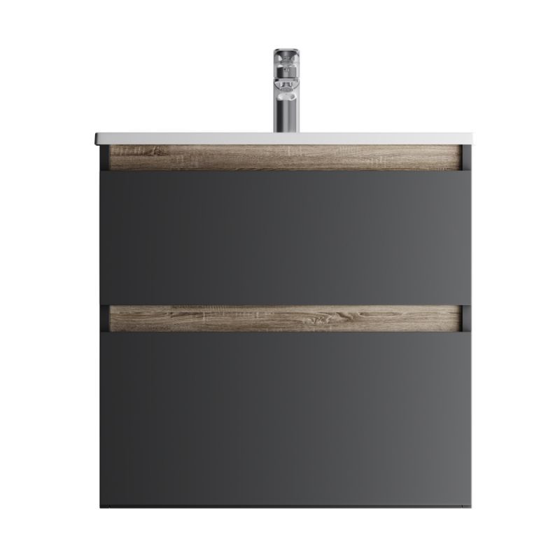 Тумба под раковину AM.PM X-Joy, подвесная, 65 см, черный матовый M85AFHX0652BM