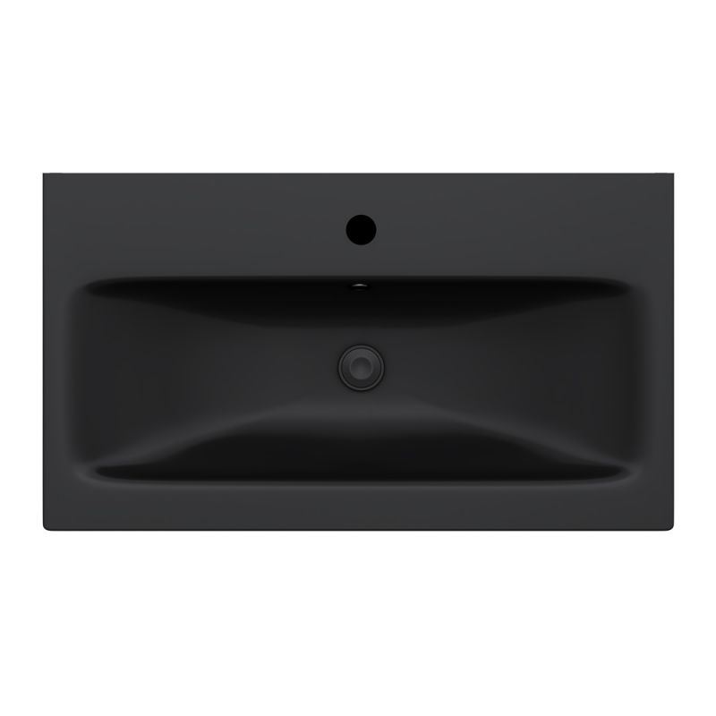 Раковина мебельная, встраиваемая, 75 см AM.PM Gem M90WCC0752BM, черный