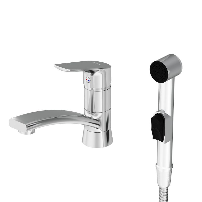 Смеситель для раковины с гигиеническим душем Damixa Jupiter хром, 770230001